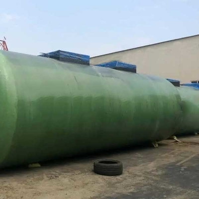 Kho chứa dầu số lượng lớn 5-200m3 Sợi thủy tinh nằm ngang Bể chứa lớn dưới lòng đất