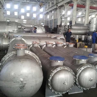 2205 2507 Bộ trao đổi nhiệt dạng tấm ống đôi, vỏ nằm ngang và thiết bị ngưng tụ dạng ống