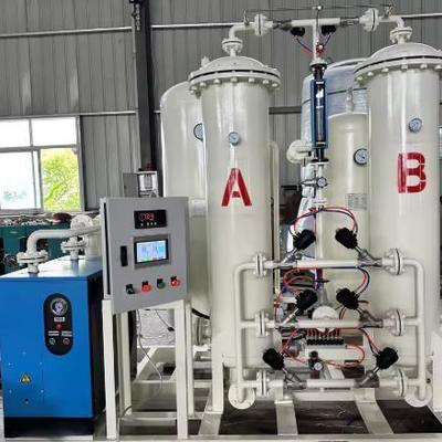 Máy tạo oxy PSA với tuổi thọ 8-10 năm, nguồn điện 220V/50Hz và nhiệt độ hoạt động 5-45°C, dùng cho công nghiệp