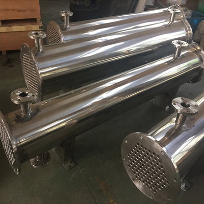 Bộ trao đổi nhiệt tấm ống đôi 0,1-10m / S Bộ ngưng tụ và thiết bị bay hơi bằng thép cacbon