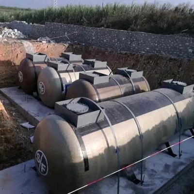 100cbm Bể chứa dầu nhiên liệu 70m3 SF Nhựa FRP sợi thủy tinh