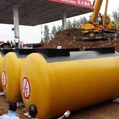 Kho chứa dầu số lượng lớn 5-200m3 Sợi thủy tinh nằm ngang Bể chứa lớn dưới lòng đất