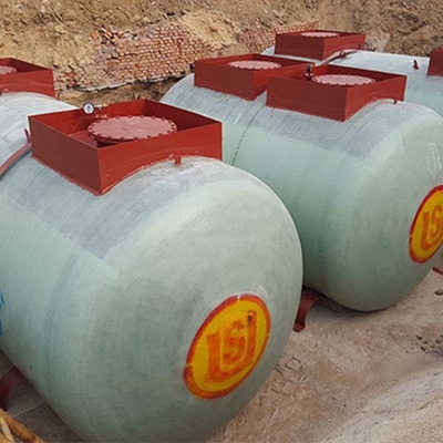 Thùng chứa dầu nhiên liệu vách đôi 100m3 FRP 50 Mét khối